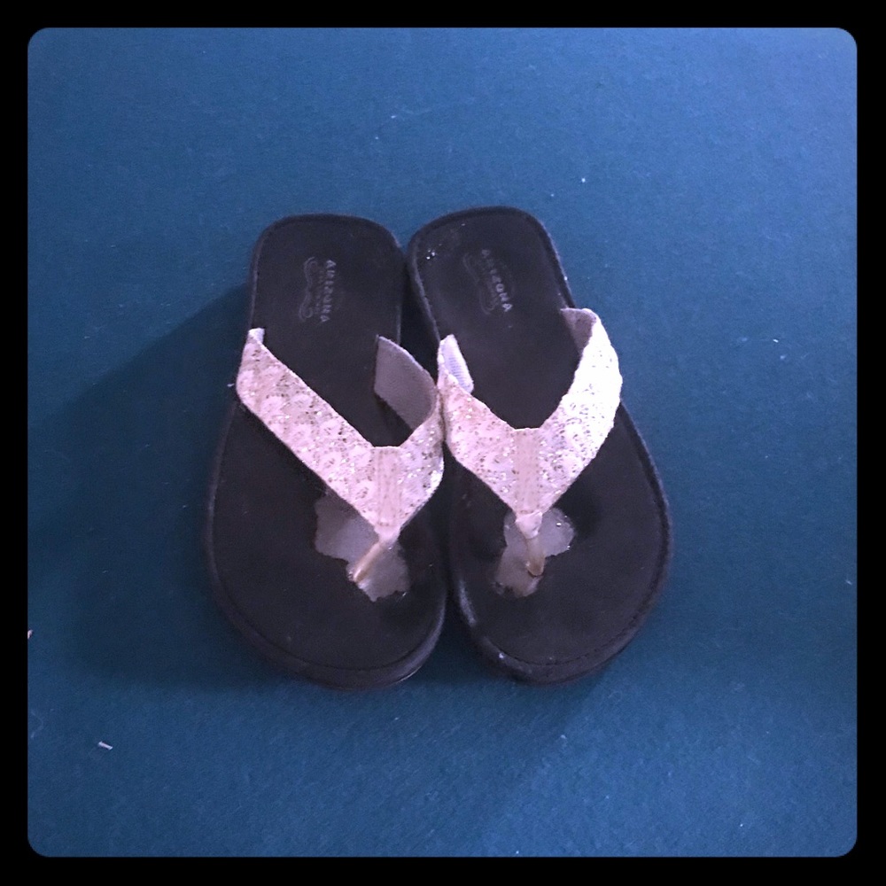 Lightly worn Arizona thong sandals